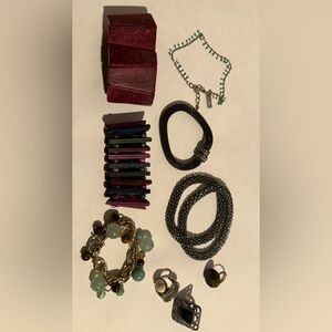 Lot of costume bracelets and rings